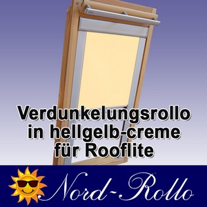 Verdunkelungsrollo Rollo für Rooflite DUR-EP C2A 55x78 hellgelb-creme