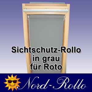 Sichtschutzrollo Rollo mit Haltekrallen für Roto 310-319 + 320-329 H 5/8 grau