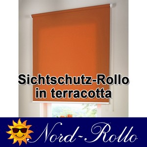 Sichtschutzrollo Mittelzug- oder Seitenzug-Rollo 100 x 100 cm / 100x100 cm terracotta