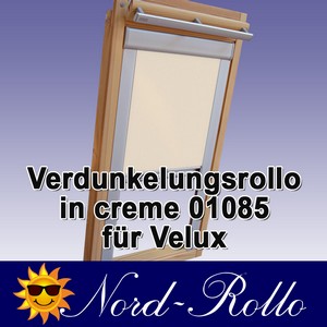 Verdunkelungsrollo Rollo Thermo creme mit Seitenschienen für Velux DG-EP VL,VG,VX 021 ALU