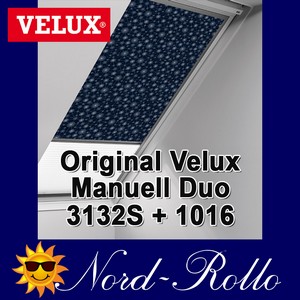 Original Velux Vorteils-Set Verdunkelungsrollo & Faltstore DFD 102 0101S dunkelblau/weiß für GGL/GPL/GHL/GTL/GXL 102
